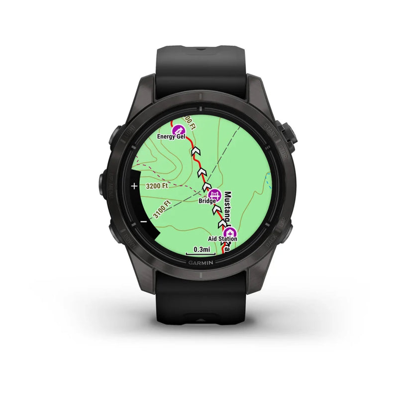 Garmin epix™ Pro (Gen 2) – Sapphire Edition Carbon Gray DLC Titanium with Black Band 42 mm