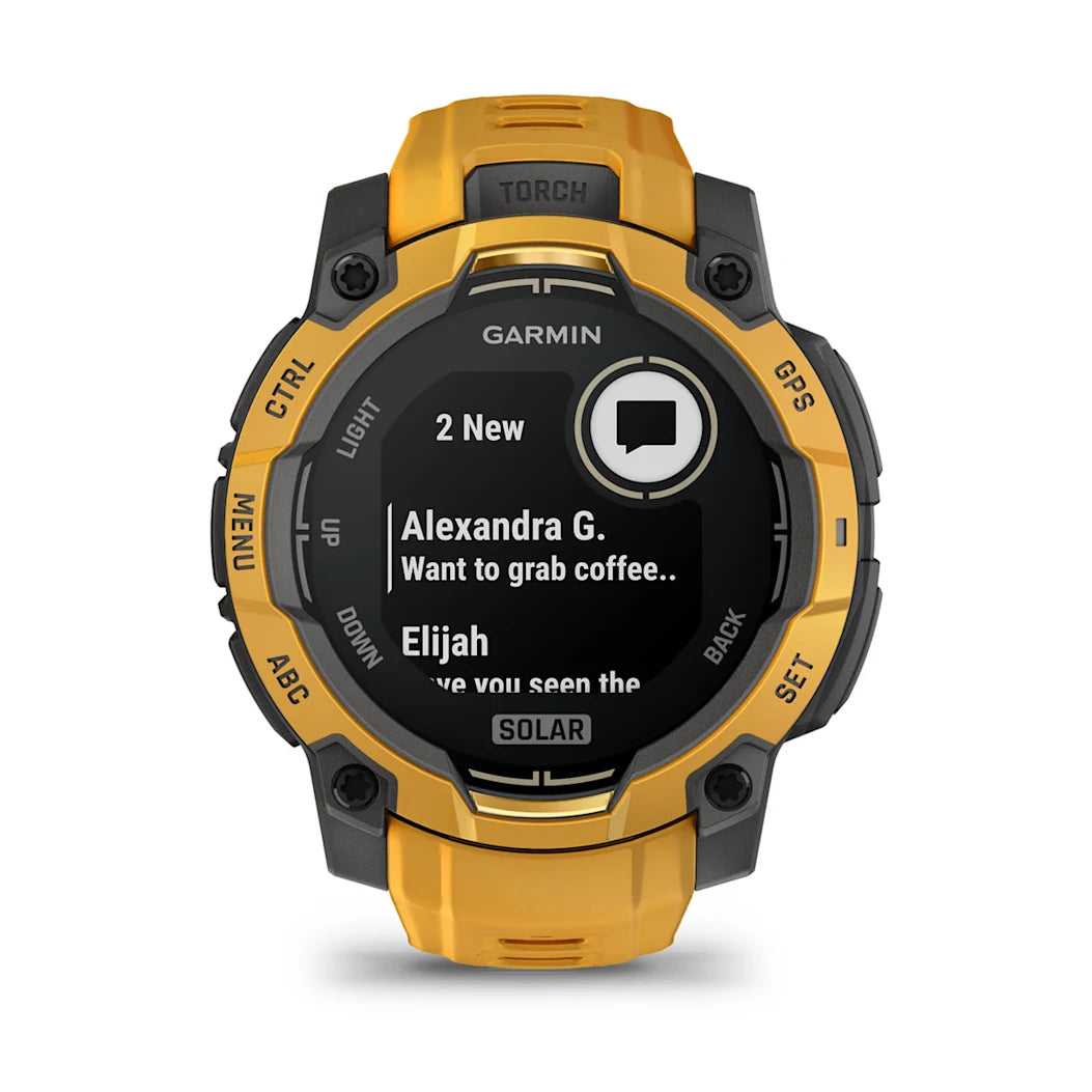 Garmin Instinct 3 – 45 mm Solar Sunburst with Sunburst / Gray Band