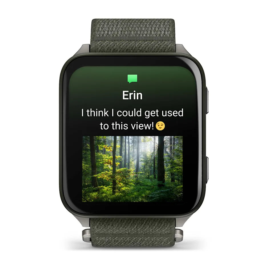 Garmin Venu X1 Moss with Titanium Caseback and Moss ComfortFit Nylon Band Smartwatch