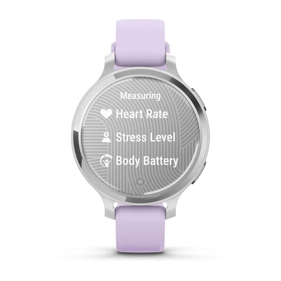 Garmin Lily 2 Active Silver with Purple Jasmine Silicone Band Smartwatch