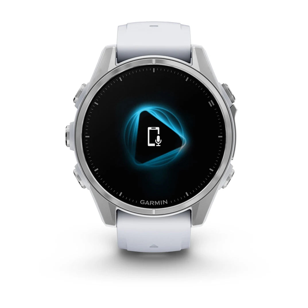 Garmin fēnix 8 – 43 mm AMOLED Silver with Whitestone Silicone Band