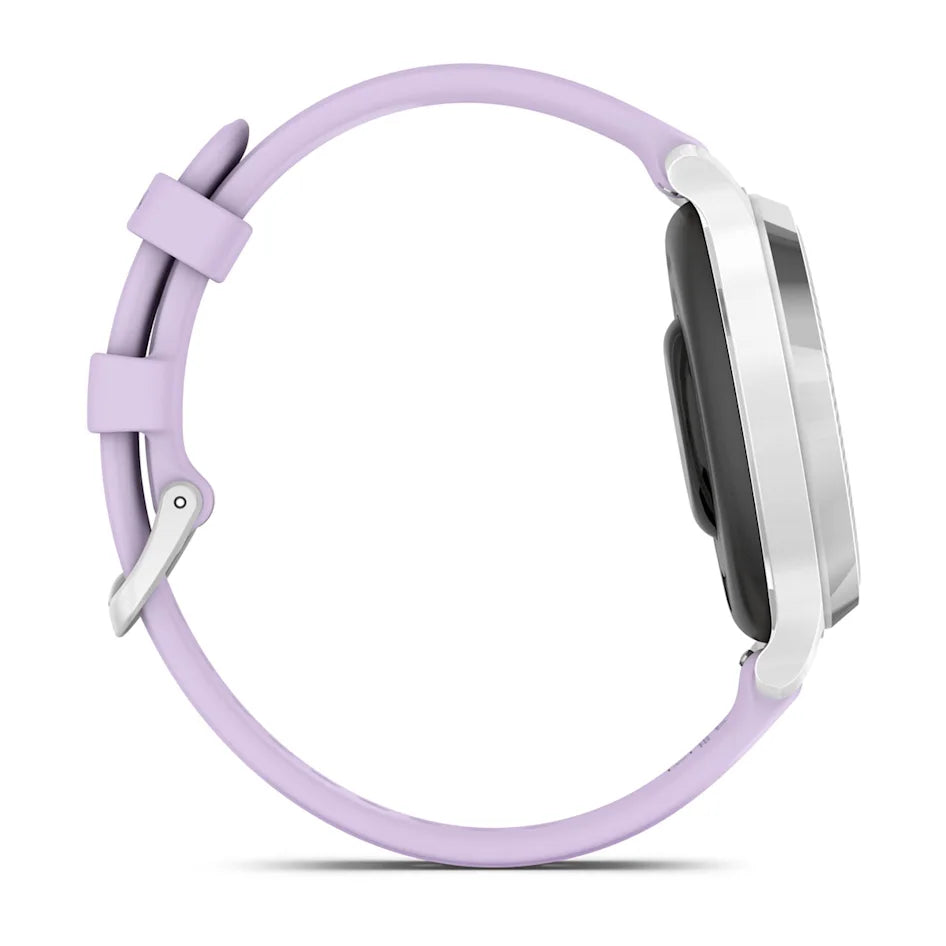 Garmin Lily 2 Active Silver with Purple Jasmine Silicone Band Smartwatch