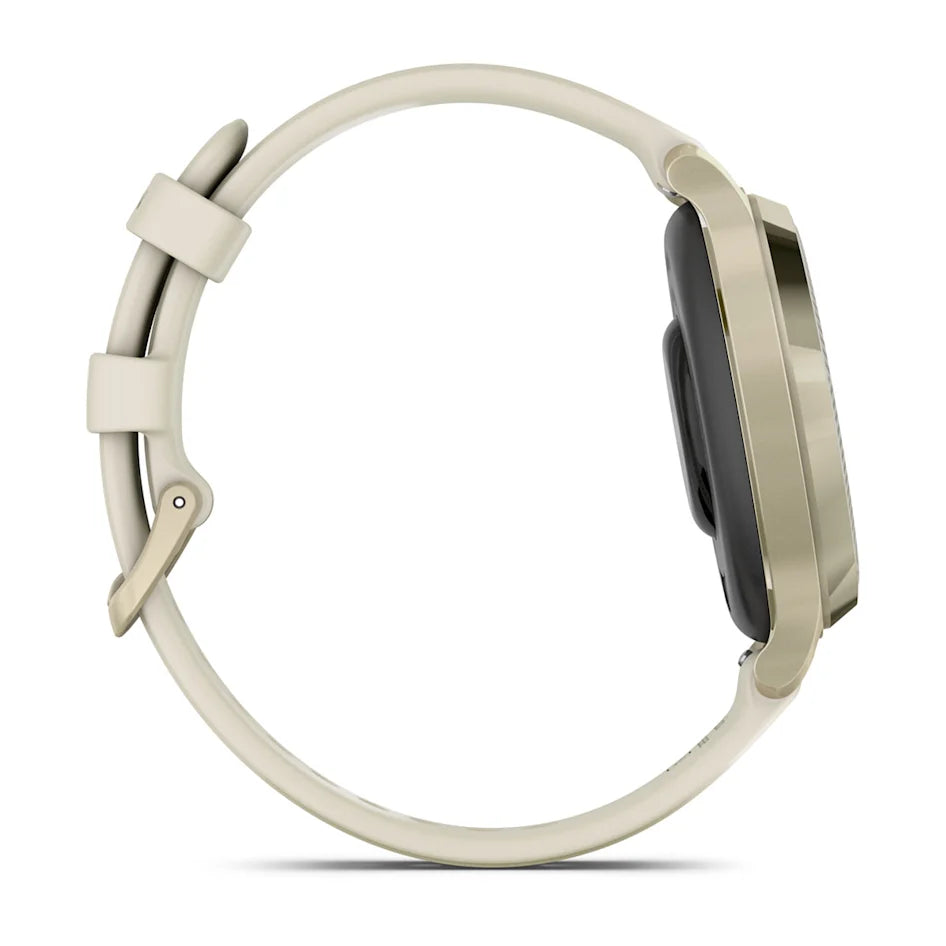 Montre intelligente Garmin Lily 2 Active Or lunaire avec bracelet en silicone Bone