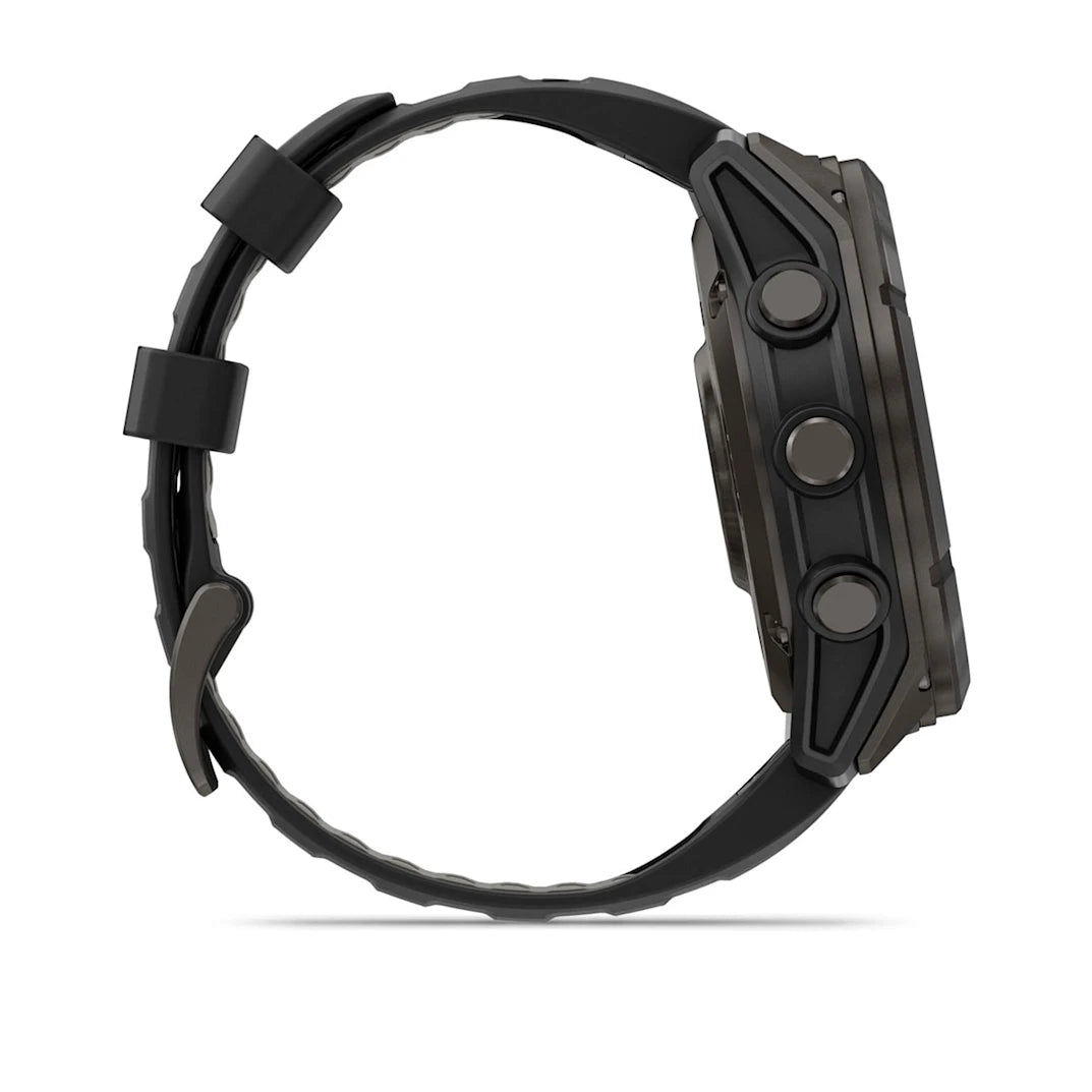 Garmin fēnix 8 Pro 51 mm MicroLED Sapphire Carbon Gray DLC Titanium with Black/Pebble Gray Silicone Band