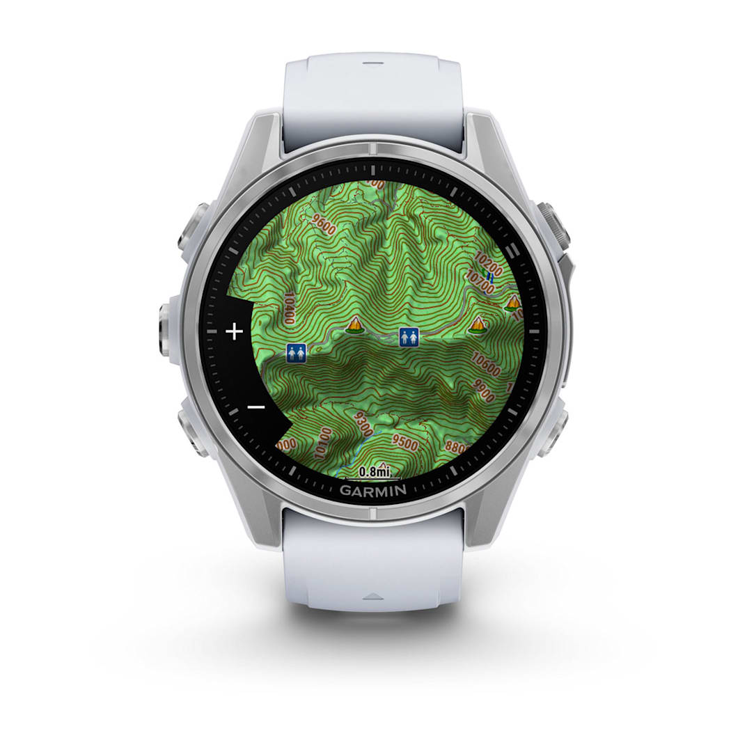 Garmin fēnix 8 – 43 mm AMOLED Silver with Whitestone Silicone Band