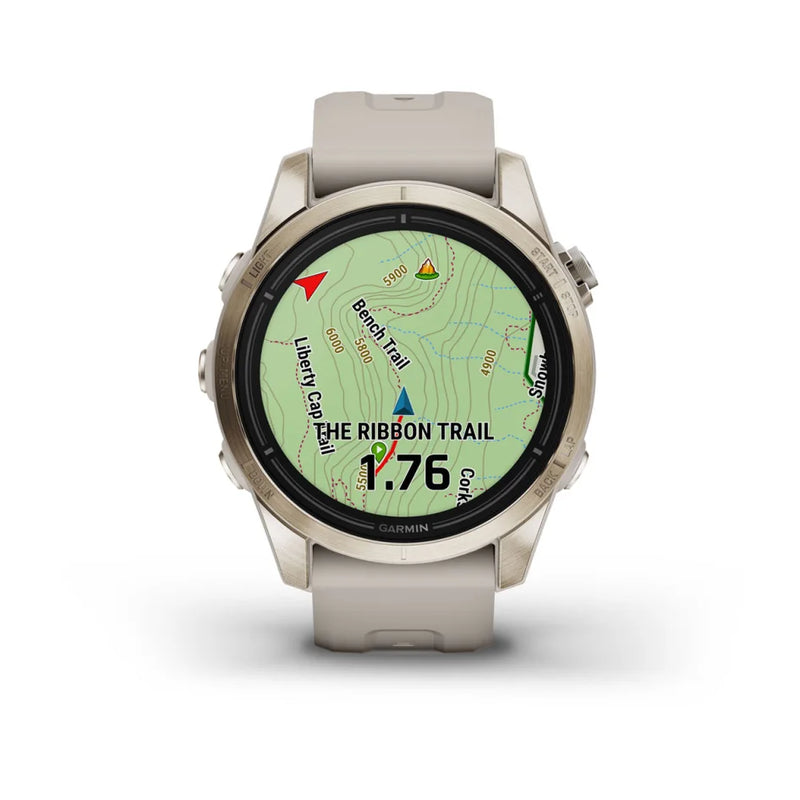 Garmin epix Pro (Gen 2) – Sapphire Edition Soft Gold with Light Sand Band 42 mm