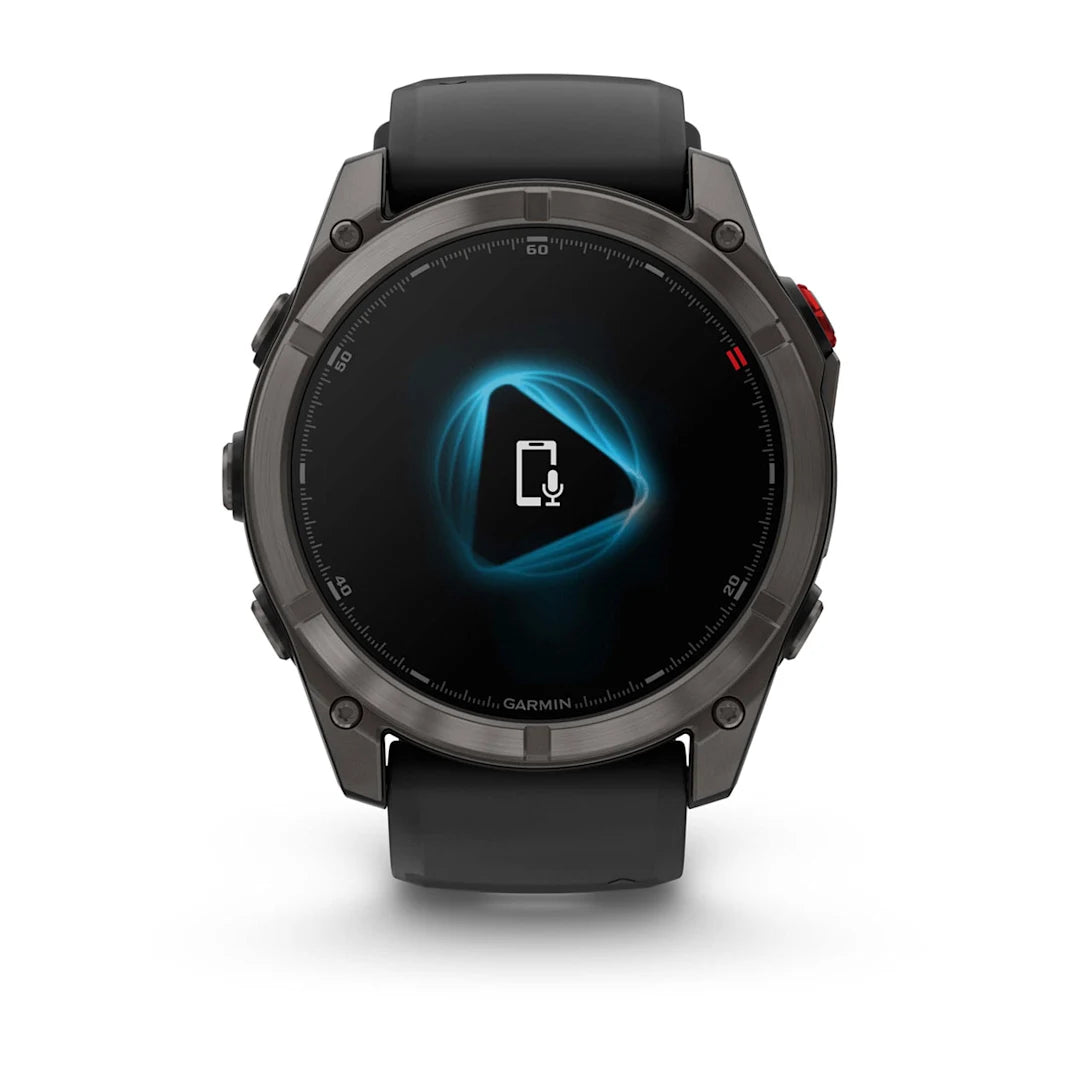 Garmin fēnix 8 Pro 51 mm AMOLED Sapphire Carbon Gray DLC Titanium with Black / Pebble Gray Silicone Band