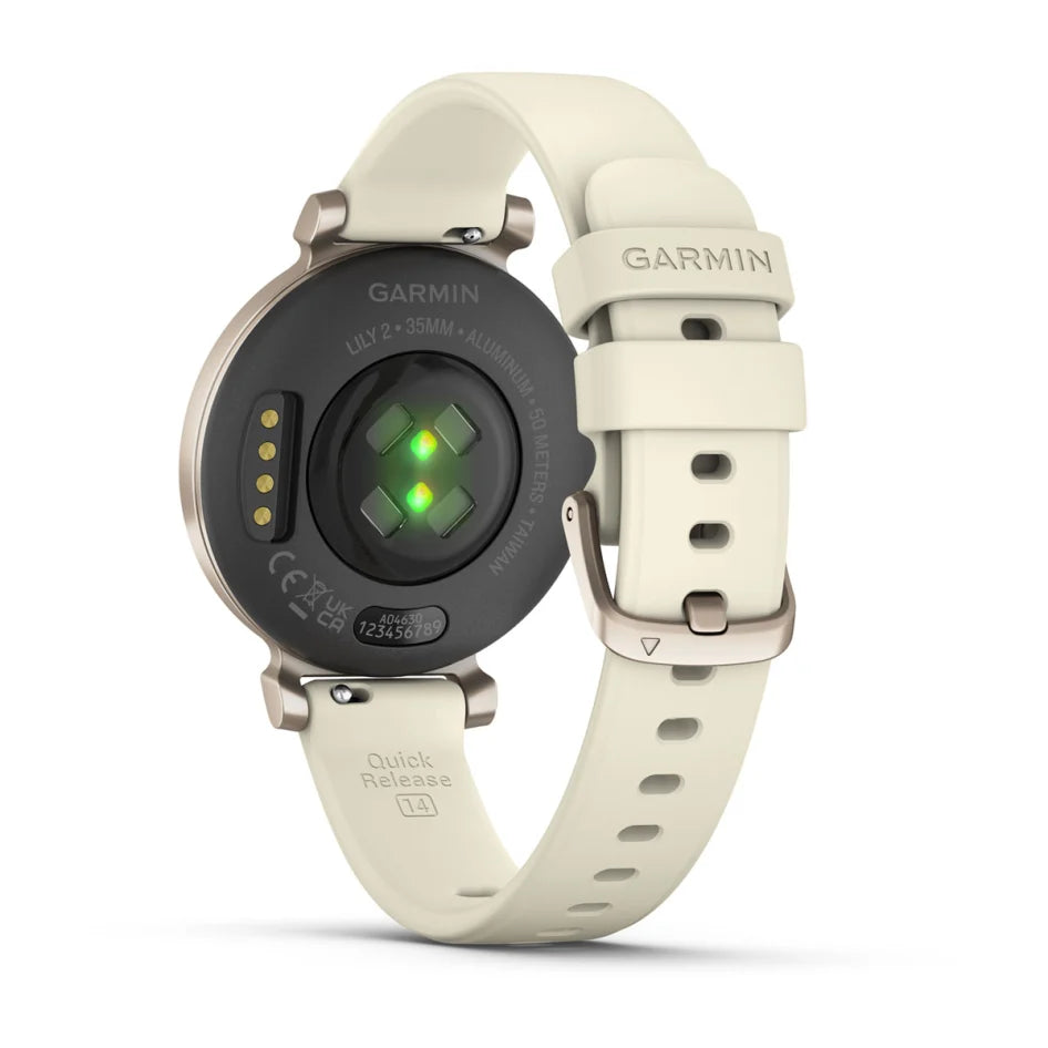 Garmin Lily 2 Cream Gold with Coconut Silicone Band Smartwatch