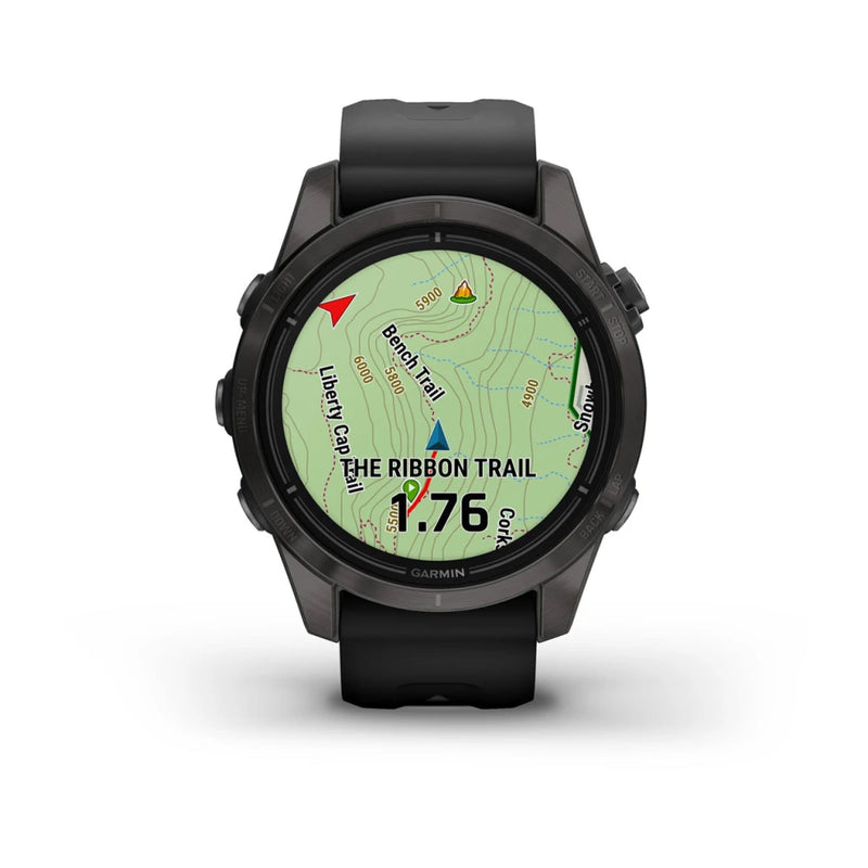 Garmin epix™ Pro (Gen 2) – Sapphire Edition Carbon Gray DLC Titanium with Black Band 42 mm