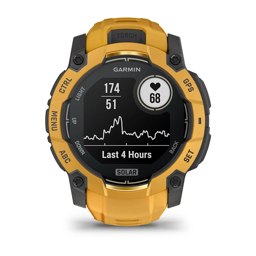 Garmin Instinct 3 – 50 mm Solar Sunburst with Sunburst / Gray Band