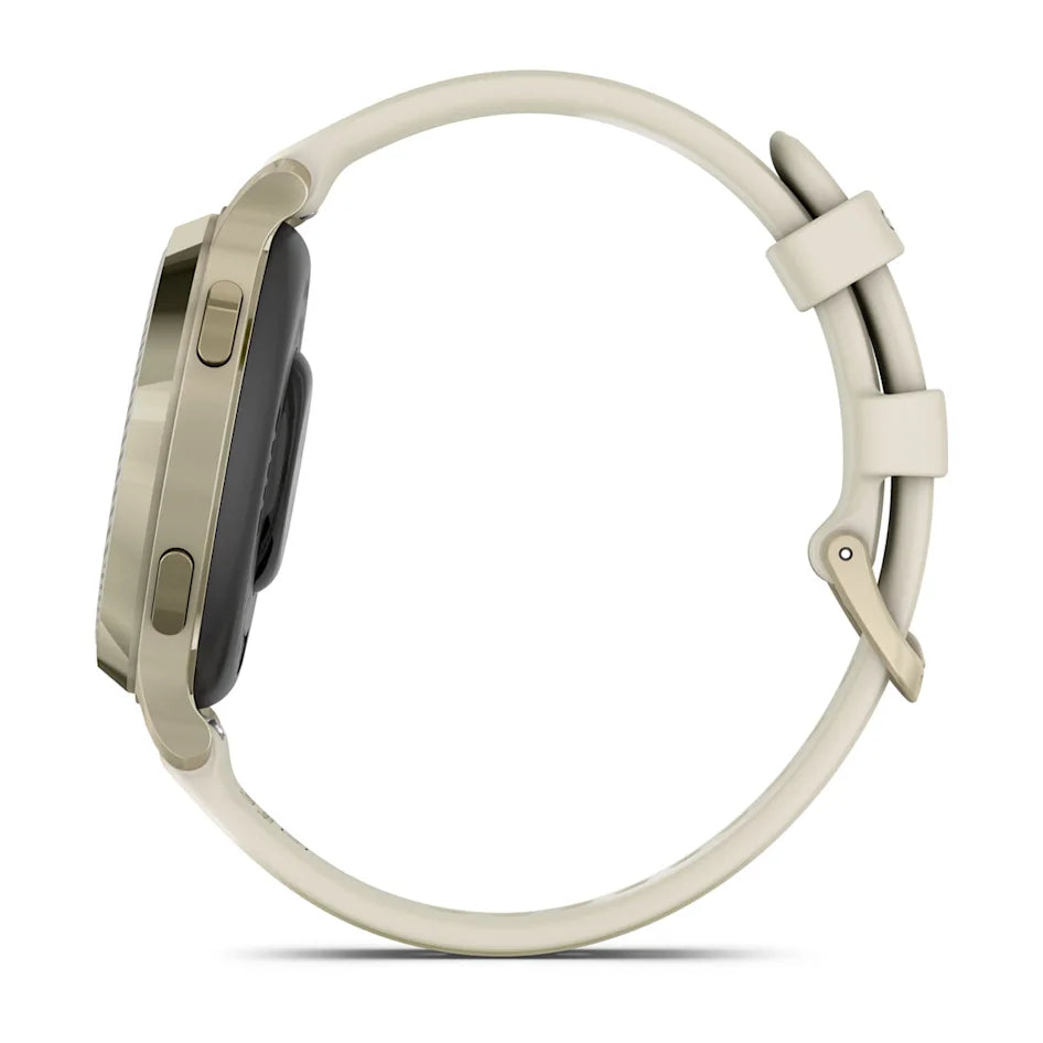 Montre intelligente Garmin Lily 2 Active Or lunaire avec bracelet en silicone Bone