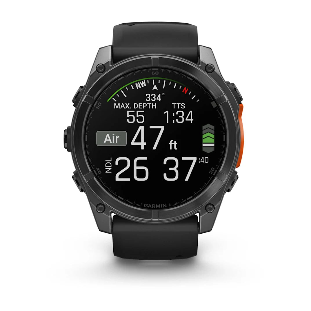 Garmin fēnix 8 – 51 mm AMOLED Slate Gray with Black Silicone Band