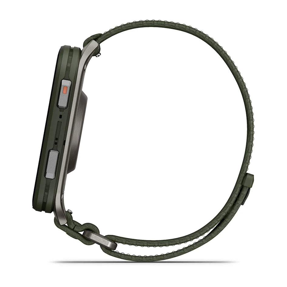 Garmin Venu X1 Moss with Titanium Caseback and Moss ComfortFit Nylon Band Smartwatch