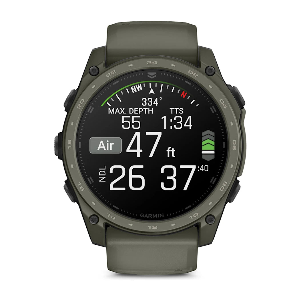 Garmin tactix 8 – 51 mm AMOLED Cerakote Coating Includes Applied Ballistics Ultralight Solver and Olive Drab Cerakote Coating