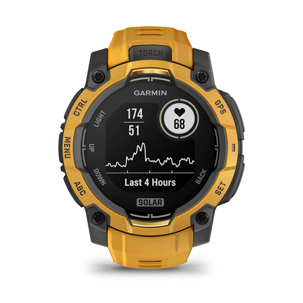 Garmin Instinct 3 – 45 mm Solar Sunburst with Sunburst / Gray Band