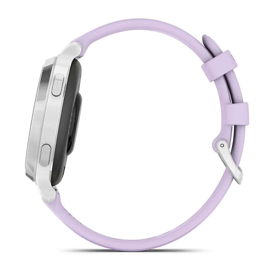 Garmin Lily 2 Active Silver with Purple Jasmine Silicone Band Smartwatch