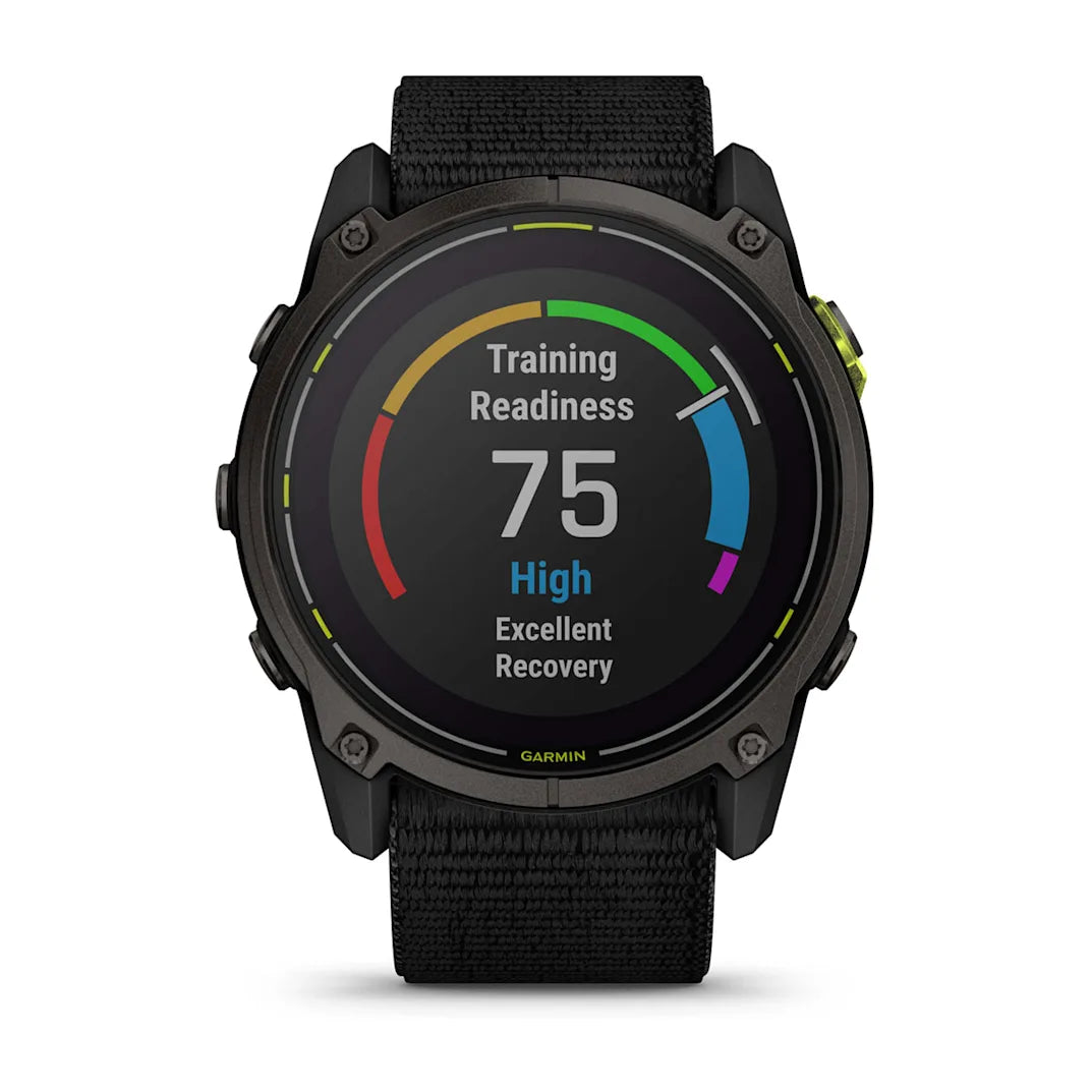 Garmin Enduro 3 Carbon Gray DLC Titanium with Black Ultrafit Nylon Strap