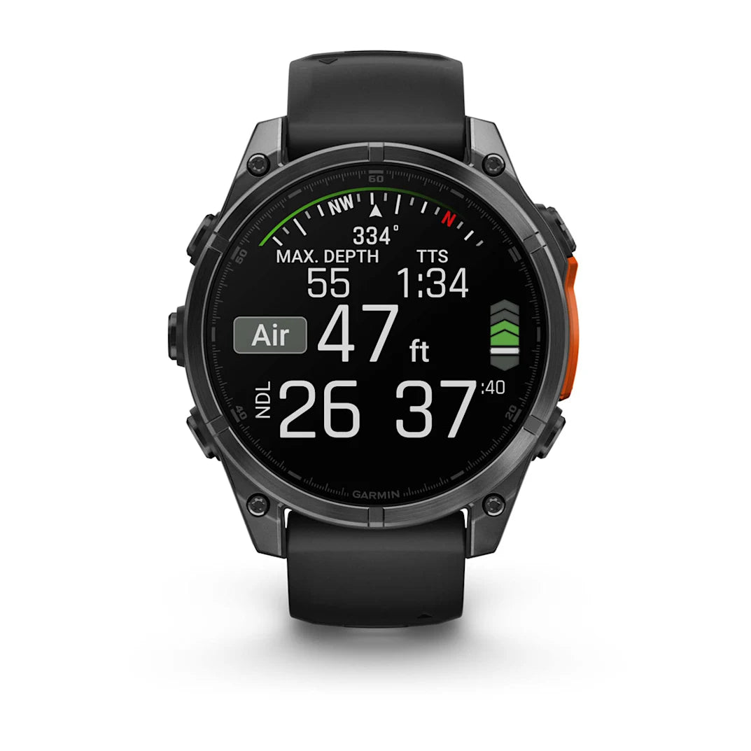 Garmin fēnix 8 – 47 mm AMOLED Slate Gray with Black Silicone Band