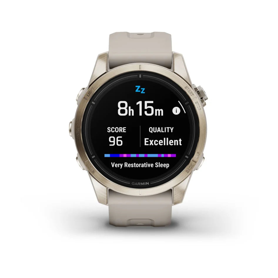 Garmin epix Pro (Gen 2) – Sapphire Edition Soft Gold with Light Sand Band 42 mm