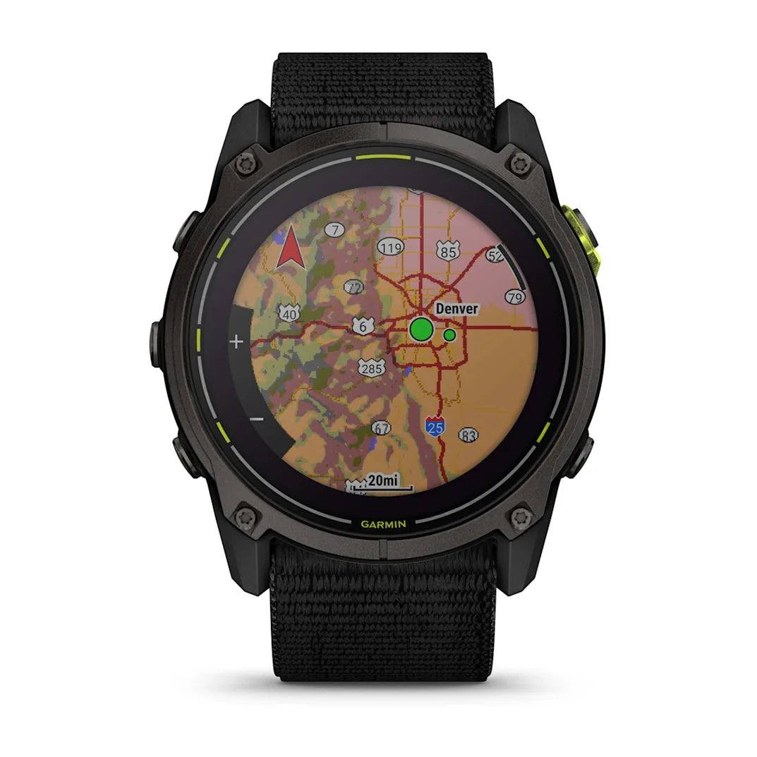 Garmin Enduro 3 Carbon Gray DLC Titanium with Black Ultrafit Nylon Strap