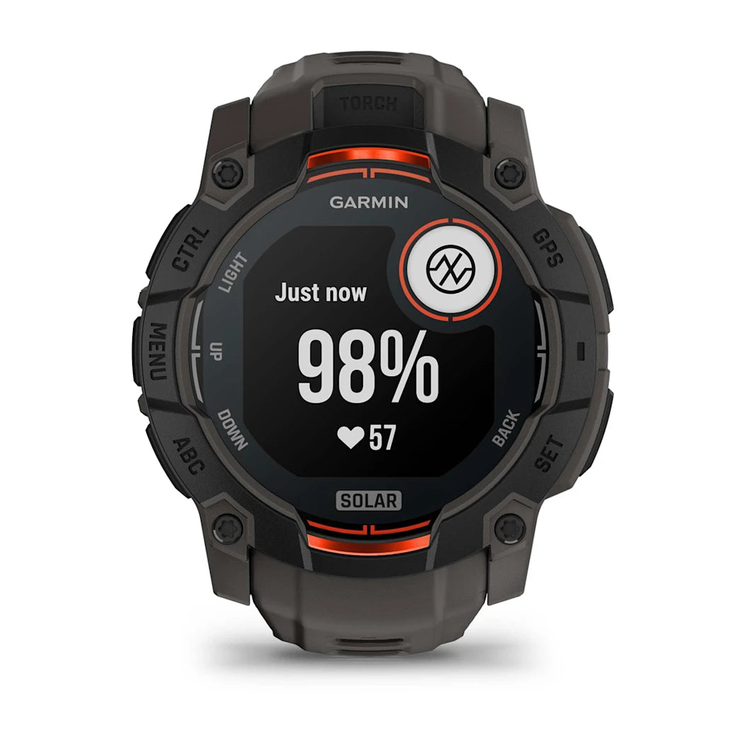 Garmin Instinct 3 – 50 mm Solar Black with Charcoal Band