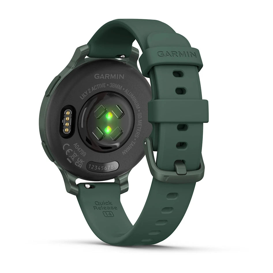 Garmin Lily 2 Active Jasper Green with Jasper Green Silicone Band Smartwatch