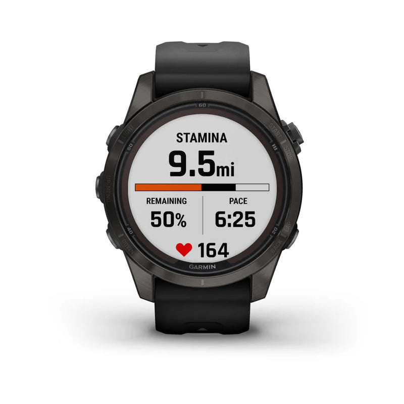 Garmin fēnix 7S Pro – Sapphire Solar Edition Carbon Gray DLC Titanium with Black Band