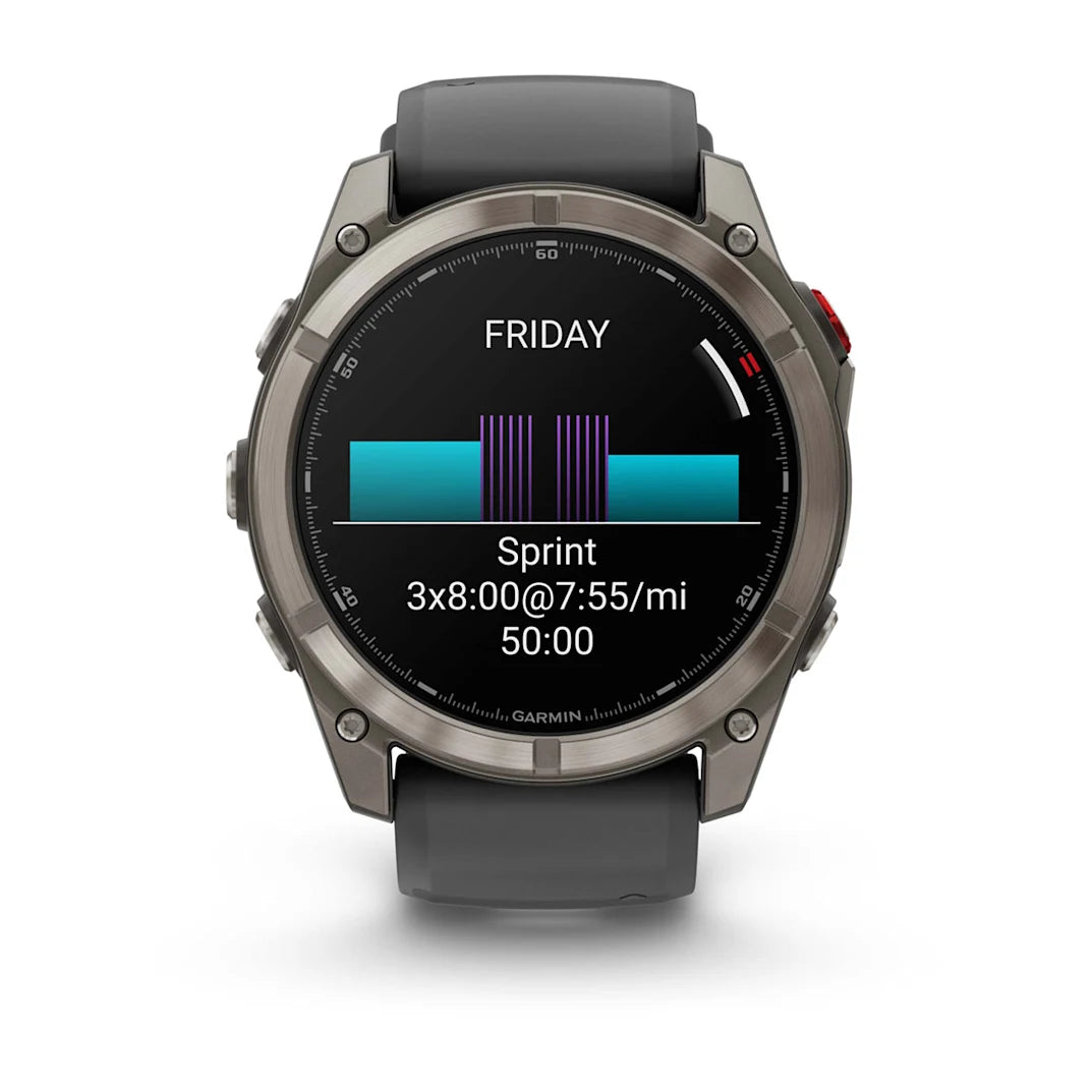 Garmin fēnix 8 Pro 51 mm AMOLED Sapphire Titanium with Graphite / Black Silicone Band