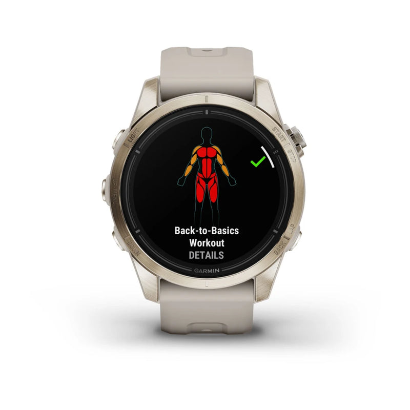 Garmin epix Pro (Gen 2) – Sapphire Edition Soft Gold with Light Sand Band 42 mm