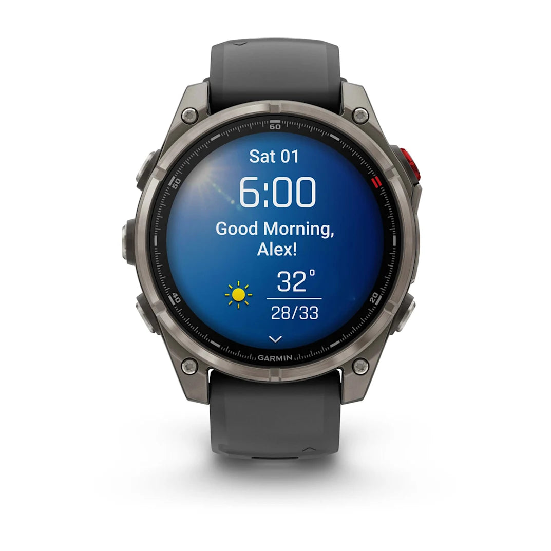 Garmin fēnix 8 Pro 47 mm AMOLED Sapphire Titanium with Graphite / Black Silicone Band