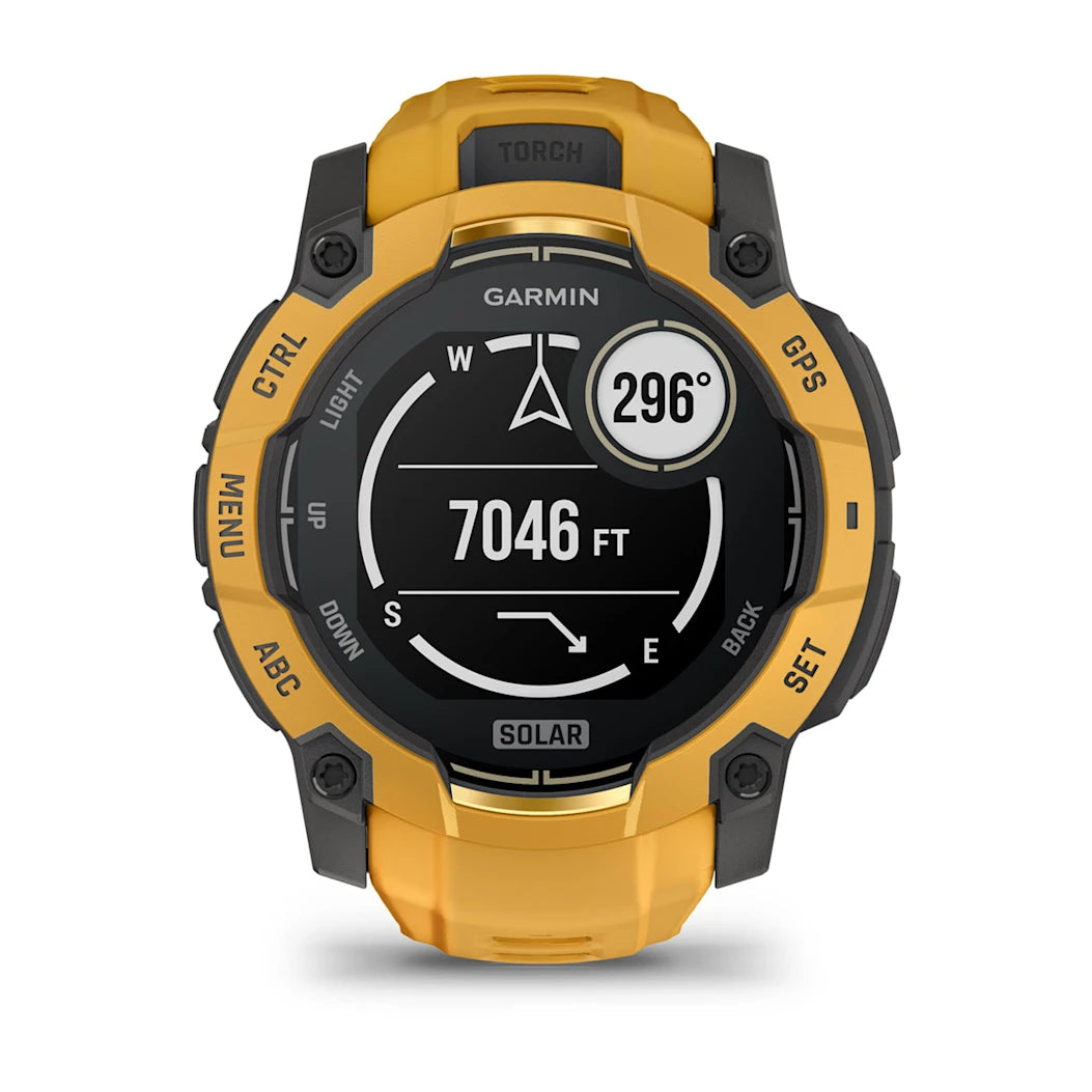 Garmin Instinct 3 – 50 mm Solar Sunburst with Sunburst / Gray Band