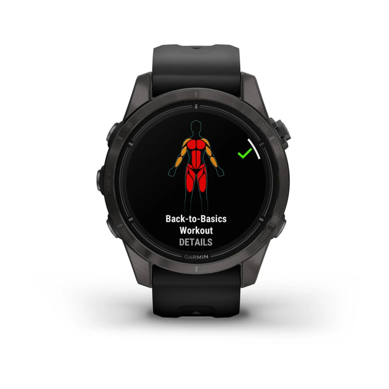 Garmin epix™ Pro (Gen 2) – Sapphire Edition Carbon Gray DLC Titanium with Black Band 42 mm