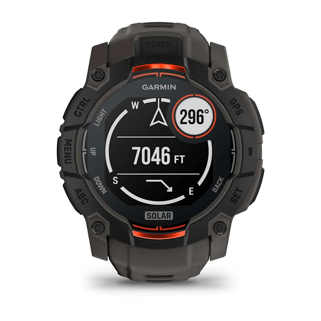 Garmin Instinct 3 – 50 mm Solar Black with Charcoal Band