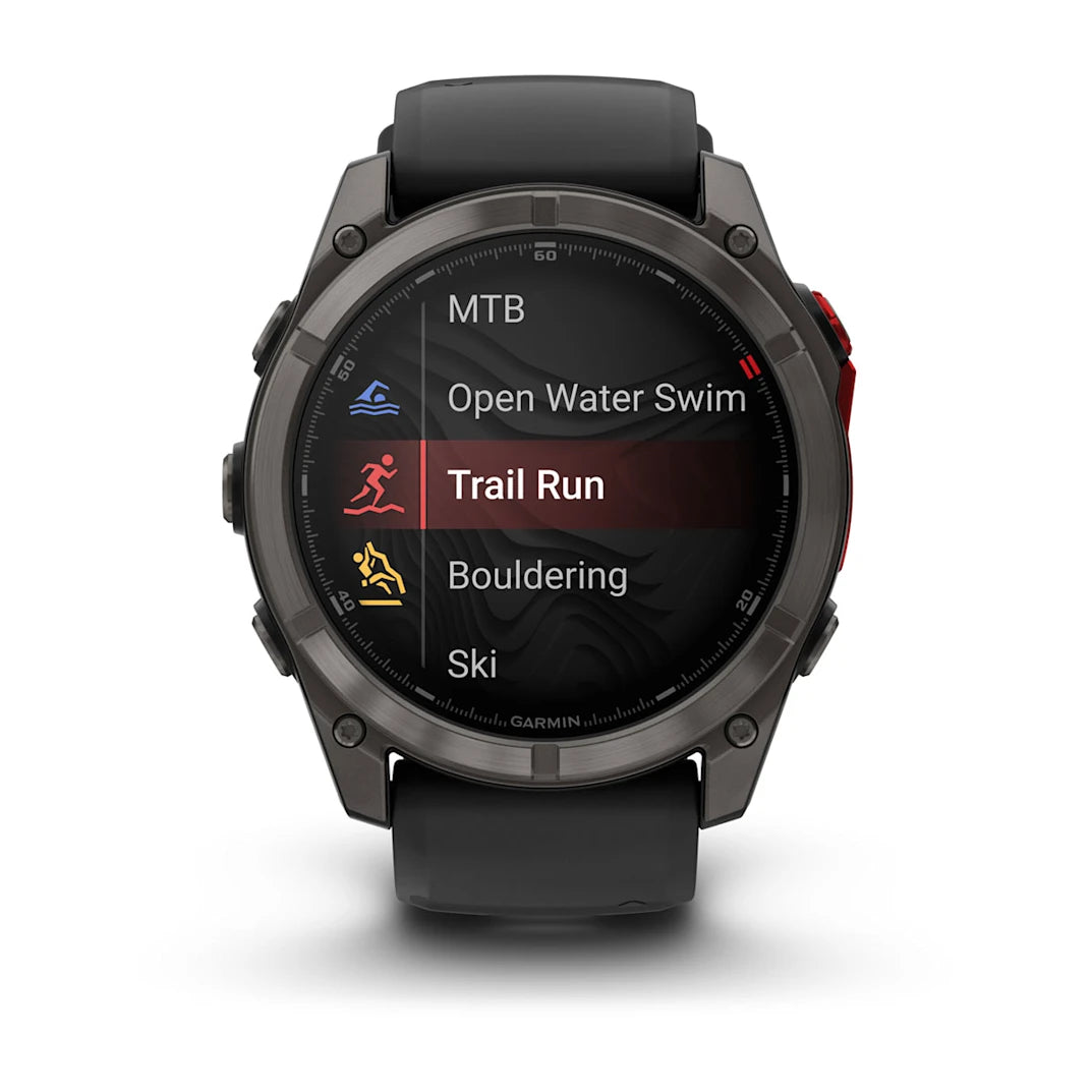 Garmin fēnix 8 Pro 51 mm MicroLED Sapphire Carbon Gray DLC Titanium with Black/Pebble Gray Silicone Band