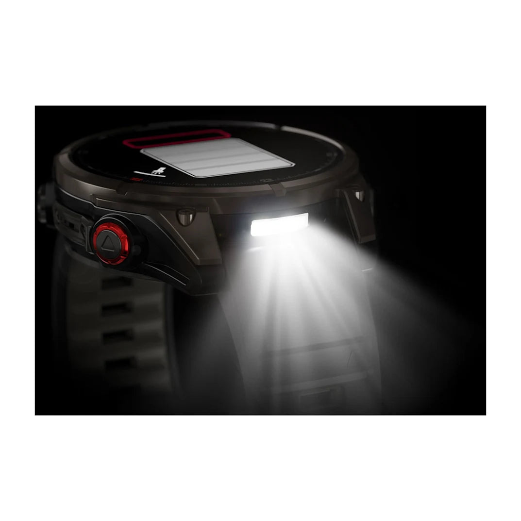 Garmin fēnix 8 Pro 47 mm AMOLED Sapphire Carbon Gray DLC Titanium with Black / Pebble Gray Silicone Band