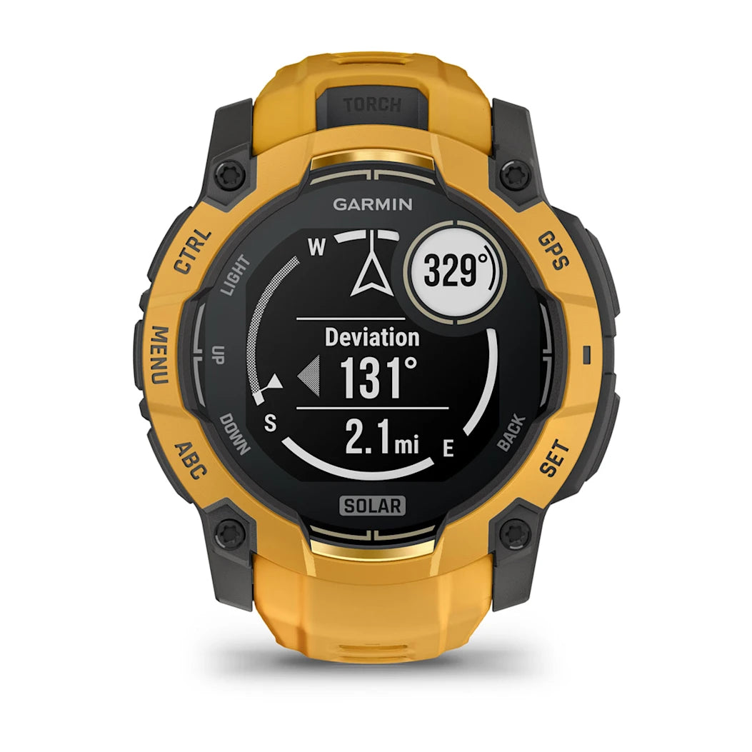 Garmin Instinct 3 – 50 mm Solar Sunburst with Sunburst / Gray Band