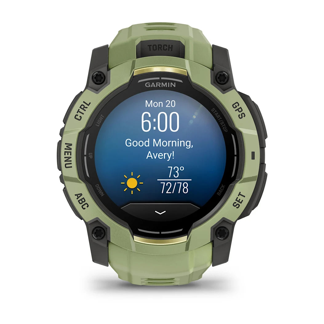 Garmin Instinct 3 – 50 mm AMOLED Fern Green with Fern Green Band
