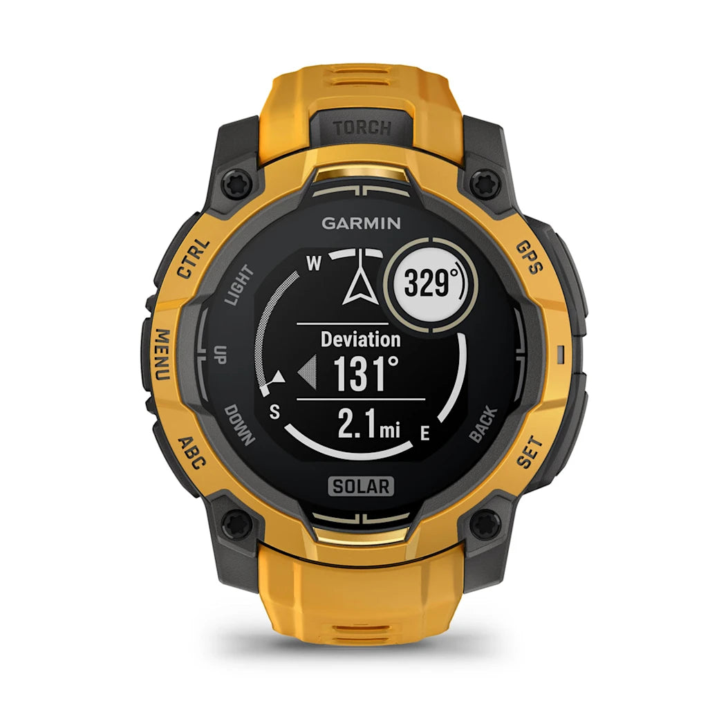 Garmin Instinct 3 – 45 mm Solar Sunburst with Sunburst / Gray Band