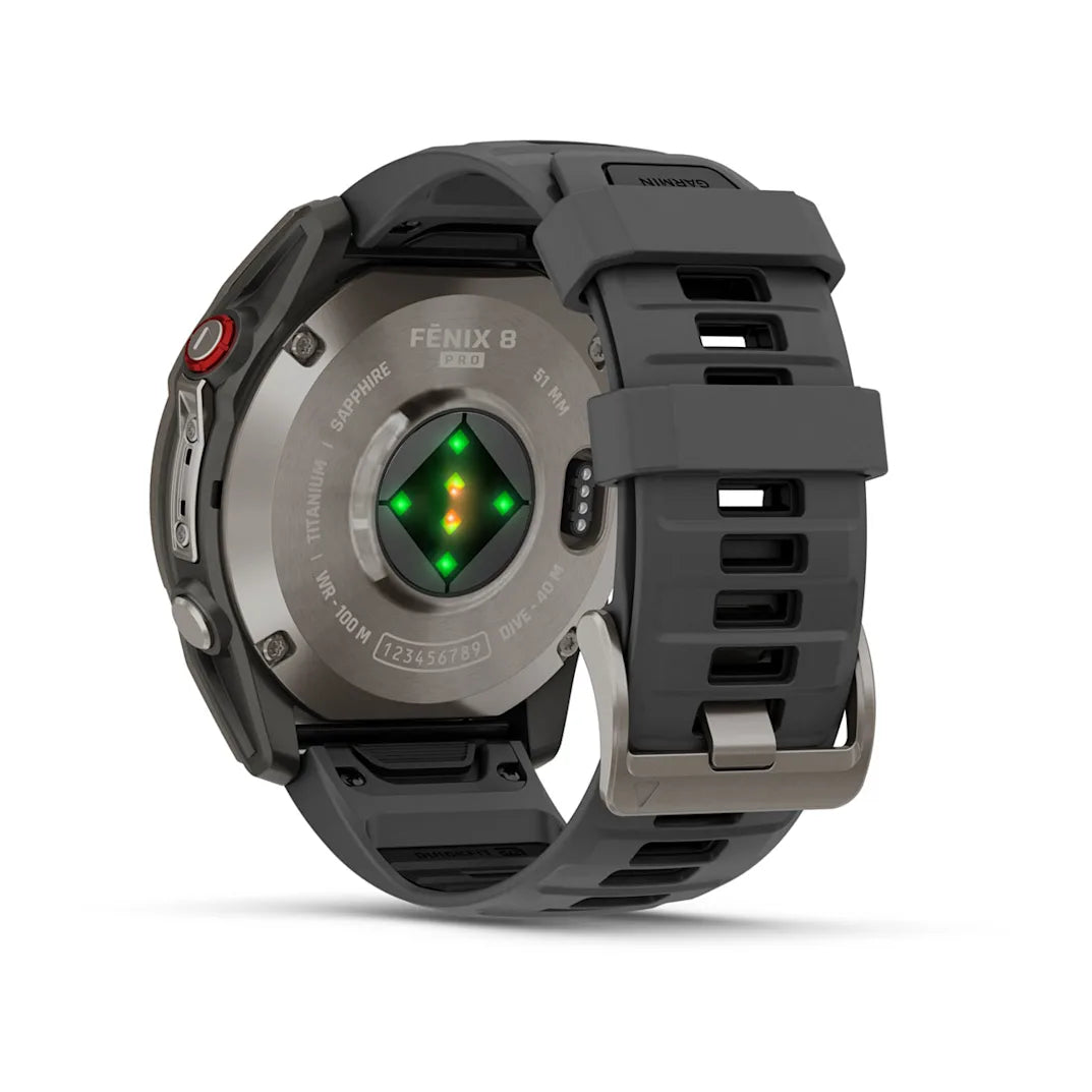 Garmin fēnix 8 Pro 51 mm AMOLED Sapphire Titanium with Graphite / Black Silicone Band
