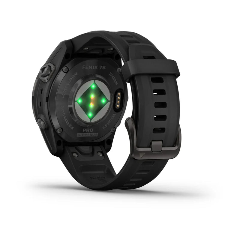 Garmin fēnix 7S Pro – Sapphire Solar Edition Carbon Gray DLC Titanium with Black Band