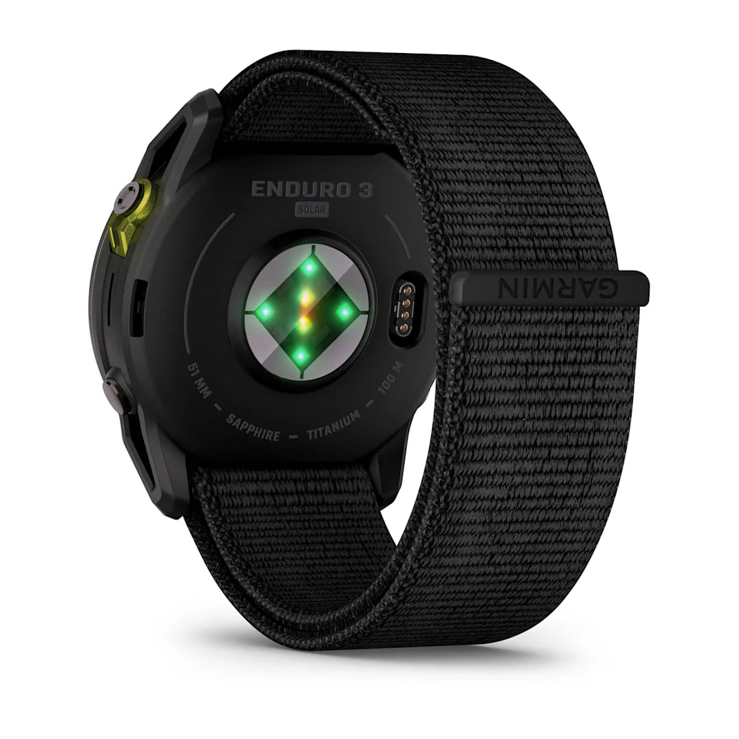 Garmin Enduro 3 Carbon Gray DLC Titanium with Black Ultrafit Nylon Strap