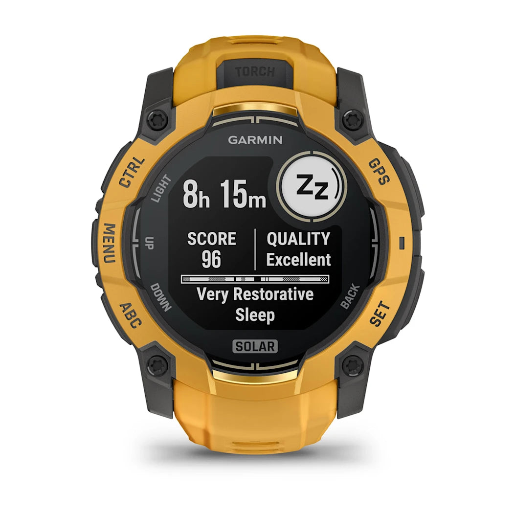 Garmin Instinct 3 – 50 mm Solar Sunburst with Sunburst / Gray Band
