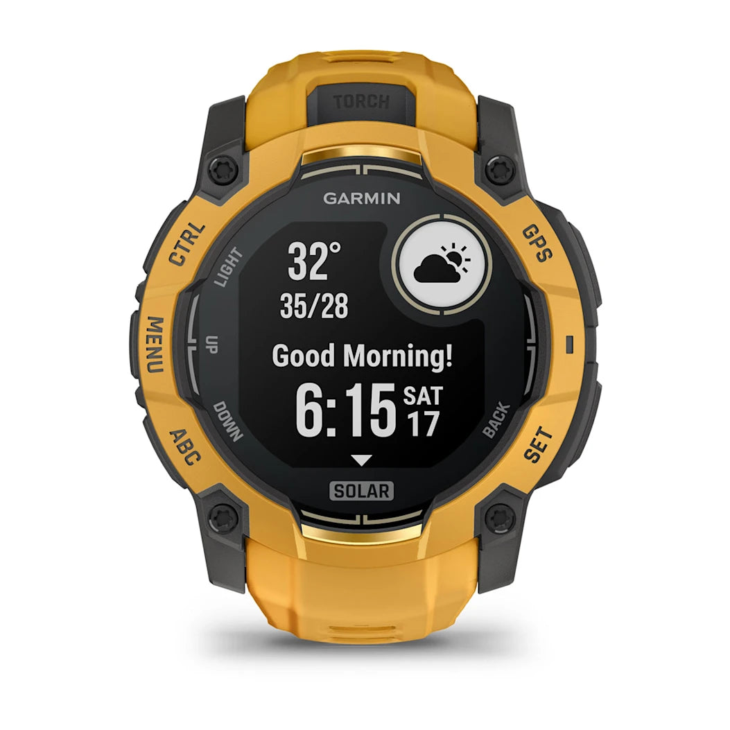 Garmin Instinct 3 – 50 mm Solar Sunburst with Sunburst / Gray Band