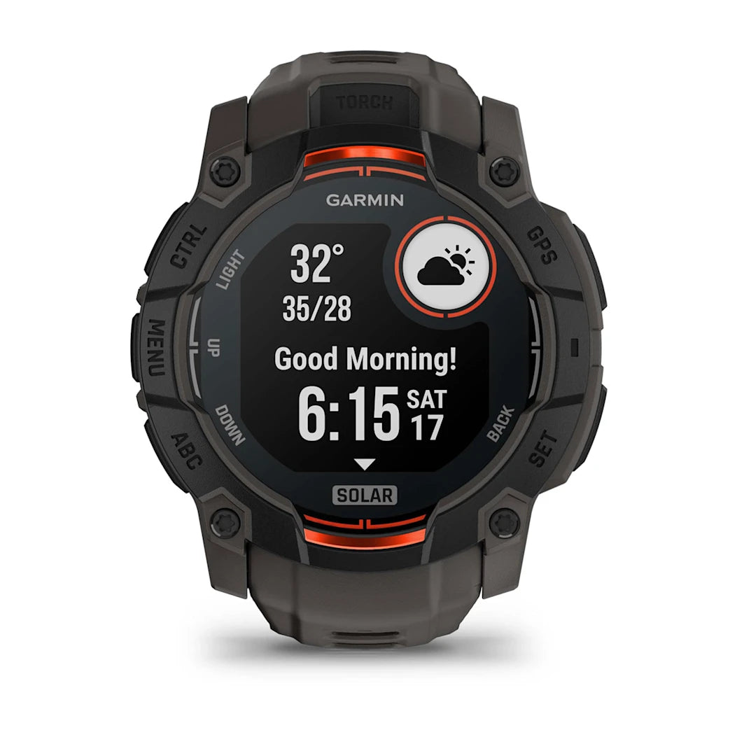 Garmin Instinct 3 – 50 mm Solar Black with Charcoal Band