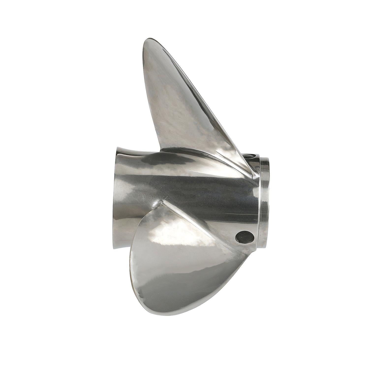 Quicksilver Thunderbolt Propeller High Polished Stainless Finish, 15.5" Diameter x 17" Pitch, Left Hand Rotation