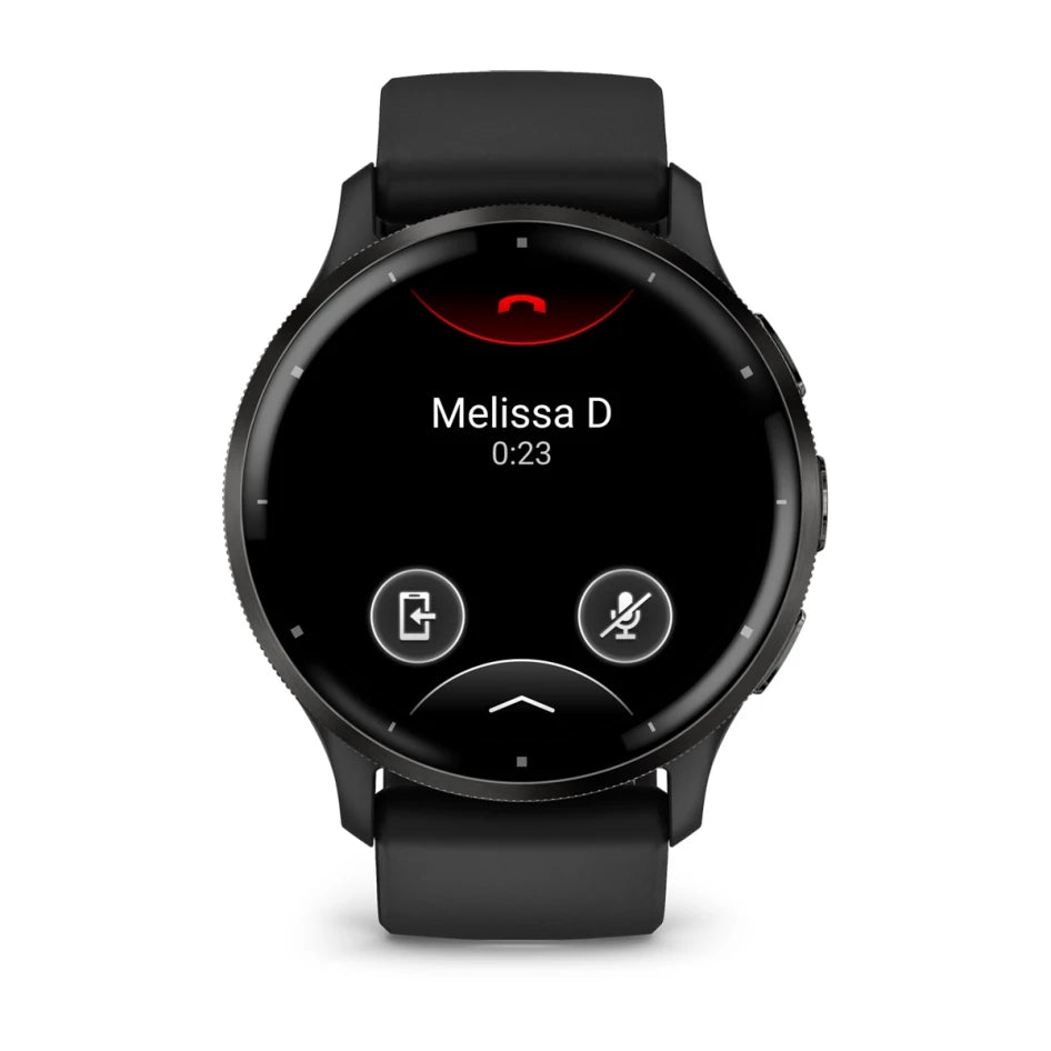 Garmin Venu 3 Slate Stainless Steel Bezel with Black Case and Silicone Band Smartwatch
