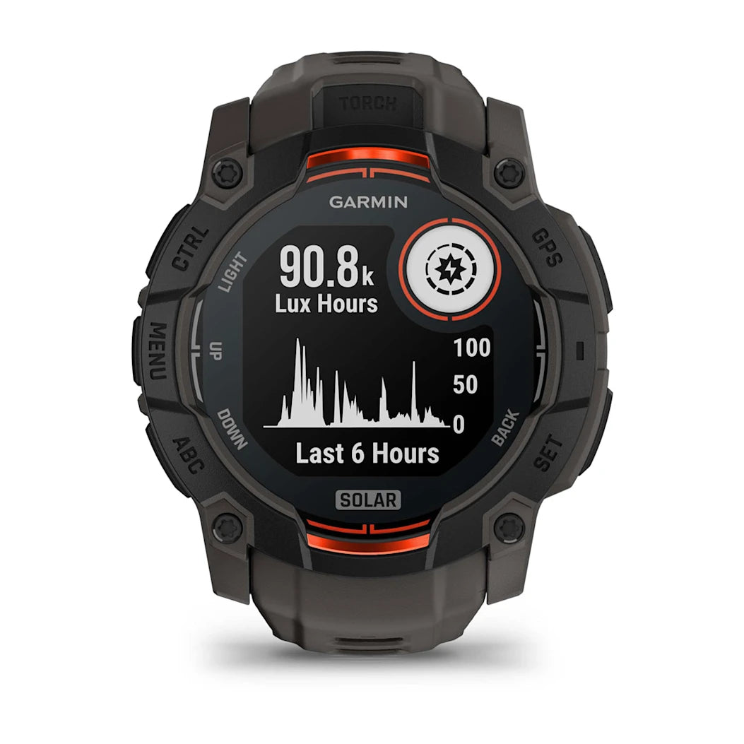 Garmin Instinct 3 – 50 mm Solar Black with Charcoal Band