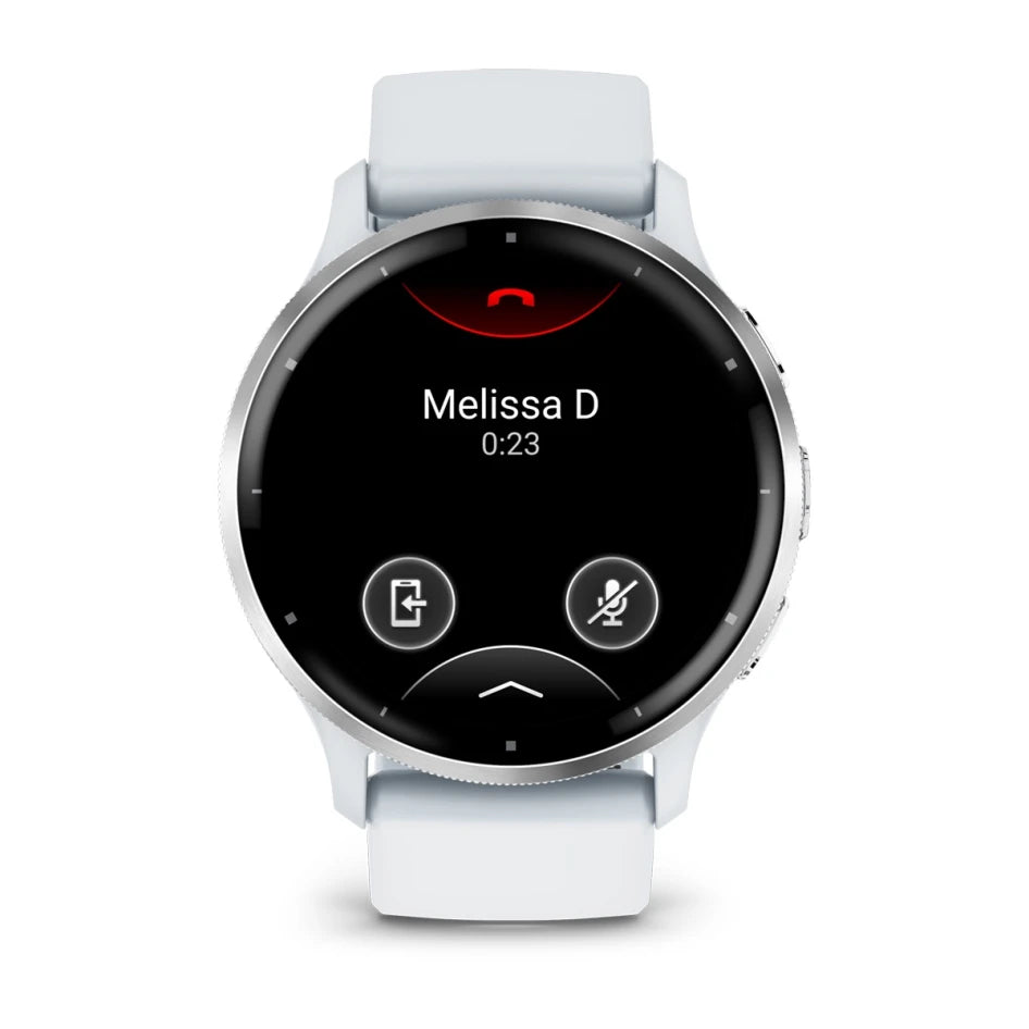 Garmin Venu 3 Silver Stainless Steel Bezel with Whitestone Case and Silicone Band Smartwatch
