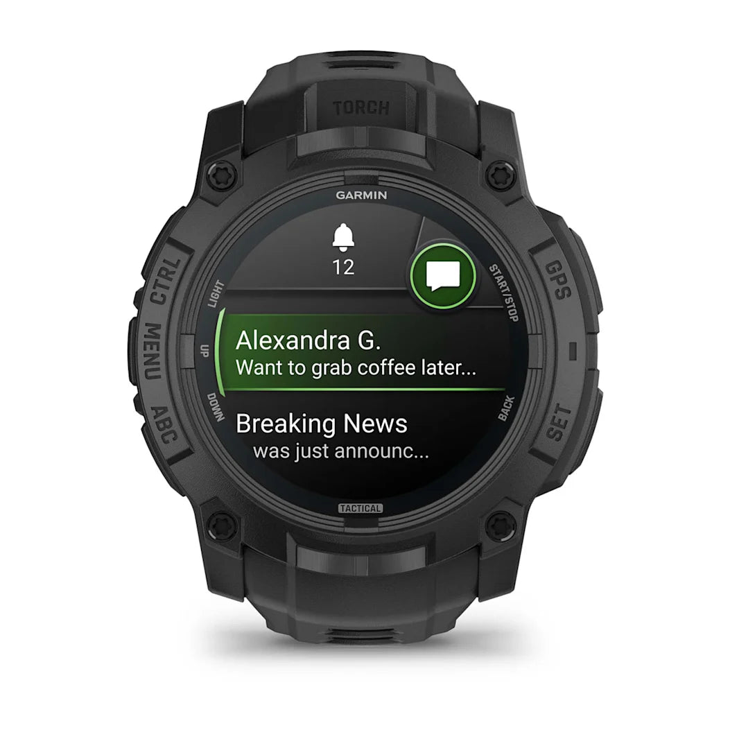 Garmin Instinct 3 – 50 mm AMOLED Tactical Edition Black with Black Band