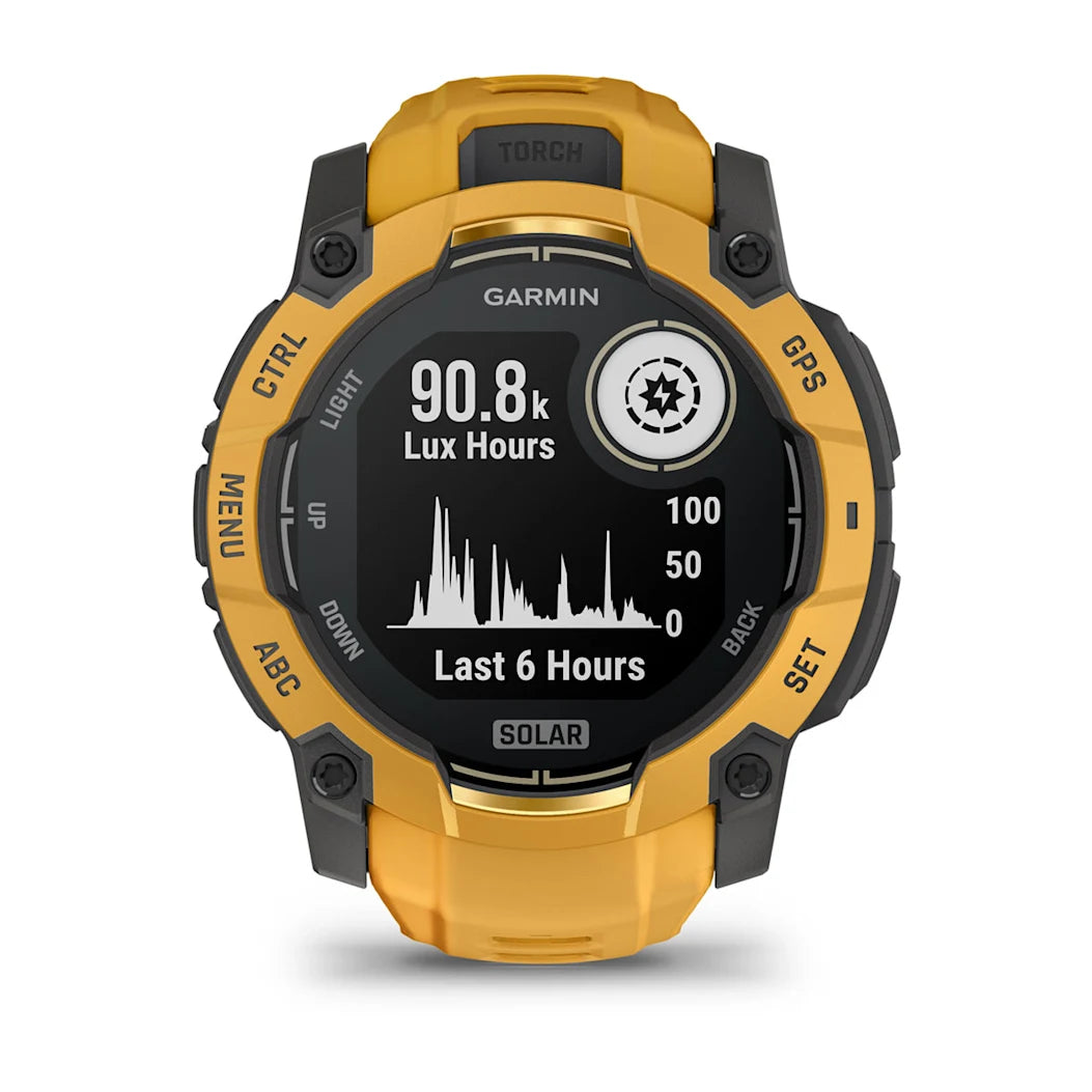 Garmin Instinct 3 – 50 mm Solar Sunburst with Sunburst / Gray Band